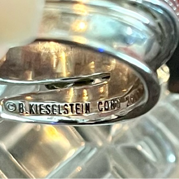 Kieselstein Cord Ring with Diamond Eyes - Picture 5 of 6